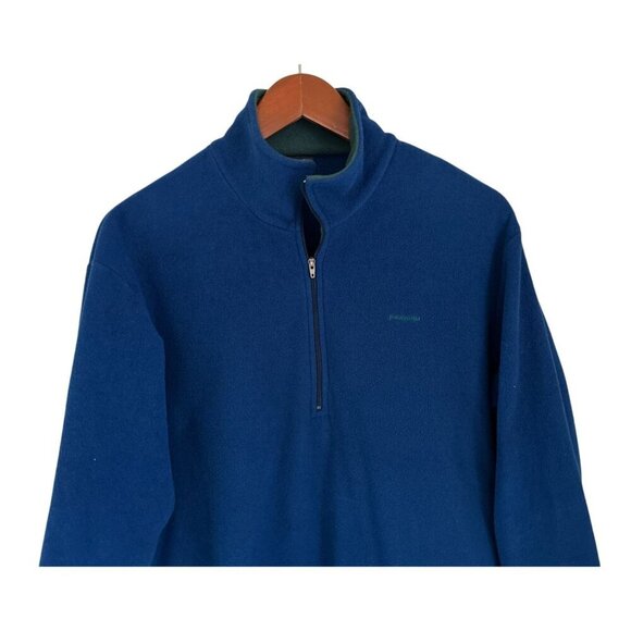 Patagonia Mens Blue Synchilla Fleece Quarter-Zip Pullover Jacket Size Large - Picture 4 of 8